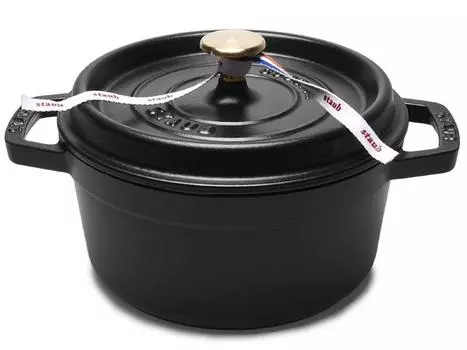 Pico Cocotte Round 20cm STAUB Pot Black 20cm [Staub] 2.2L Двуручный (7903-0004) [Продукт]