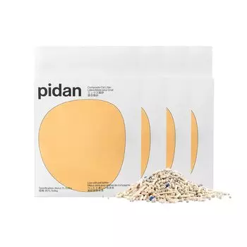 Pidan Наполнитель для кошачьего туалета Окара Укрепляющий Бентонит и Окара Смешанный Дезодорирующий Антибактериальный Вакуумная Упаковка Не Рассеивает Натуральные Материалы Без Запаха x 4