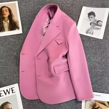 Пиджак для женщин Свободный дизайн для весны и осени Нишевые повседневные пиджаки и пальто для женщин S авокадо