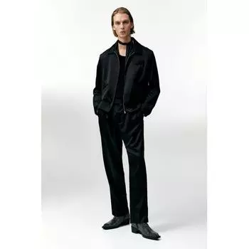 Пиджак HM Satin Regular Fit, черный S