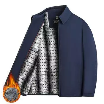 Пиджак из бархата с лацканами, модный осенне-зимний стиль, модная мужская куртка для папы, повседневная куртка, одежда для мужчин среднего и пожилого возраста. M