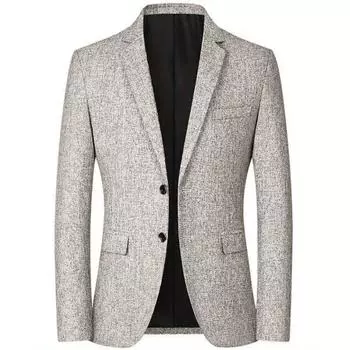 Пиджак мужской повседневный костюм весенний тонкий средний возраст одинарный костюм верх не глажка мужская куртка S