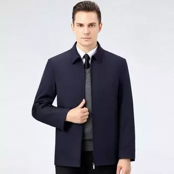Пиджак мужской с лацканами, осенне-зимний, новый, папин пиджак, корпоративный, хлопковый, деловой, пальто 170