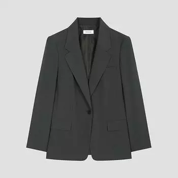 Пиджак на одной пуговице с надписью She S miSS Swwjko22010 Ch charcoal/55