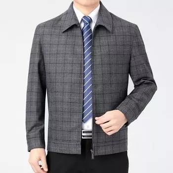 Пиджак с лацканами, мужская весенняя новинка, куртка для пап среднего возраста, деловая повседневная мужская куртка 170