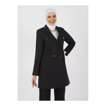 Пиджак с пуговицами - Черный - Женский