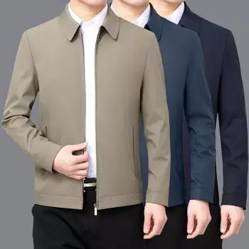 Пиджак в деловом стиле с лацканами, мужское пальто, весна и осень, новые топы, одежда для пап среднего возраста 170