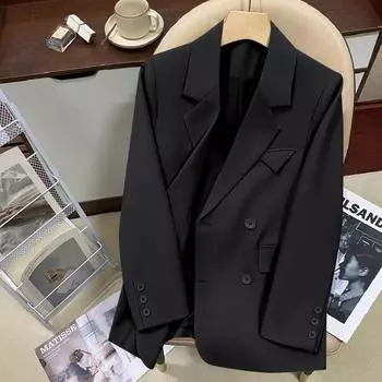 Пиджаки Костюмы Пиджак для Женщин Весна Осень Формальный Модный Деловой Весна Повседневный Черный Мини Пиджак Костюм S авокадо