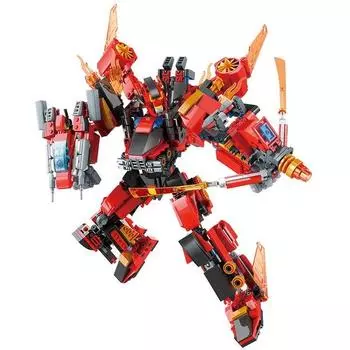 Pie 4 Serious Flame New Robot Transformers Совместимый блок, смешанная фаза