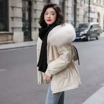 Pie Overcomes Women s Fleece Thickened 2024 Winter New Mom Padded Clothes Medium and Long Padded Jacket Jacket Down Padded Clothes M [Suitable for 85-55kg]