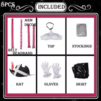 Piece One Film Red Nami Cosplay Costume Wig Adults Halloween Outfit Xmas Party 2XL