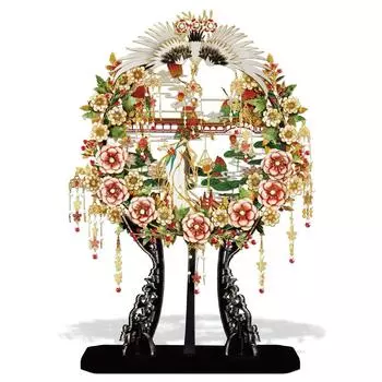 Piececool 3D Metal Mayuzudama Fan Cultural Metallic Nano 3D Сборка без клея 4 звезды Сложность для среднего и фигурного пазла, Впечатление, Искусство,