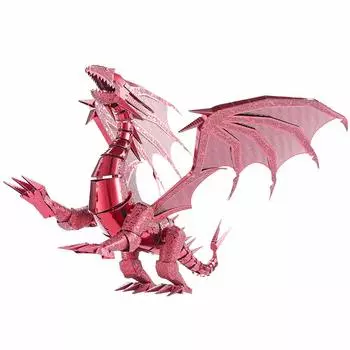 Piececool 3D Огонь Пламя Металлик Нано Металл 3D Металл Сборка Без Клея 6 Звезд Для Промежуточного и Фигурка Головоломка, Дракон, Дракон, Головоломка, Головоломка,