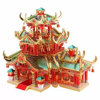 Piececool 3D Puzzle Beniya Building Metallic Nano Puzzle 3D Metal Puzzle Металлическая модель Сборочный комплект Не требуется клей Уровень сложности 4 звезды Для