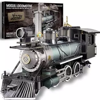 Piececool 3D Puzzle Metal MG Steam Locomotive Train Metallic Nano Puzzle 3D Puzzle Требуется сборка Клей не требуется Уровень сложности 3 звезды