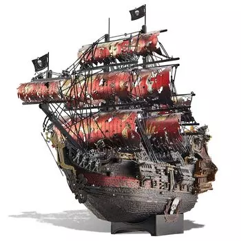 Piececool 3D Puzzle Metal Queen Revenge II Парусный корабль Пиратский корабль Металлический нано-пазл 3D-пазл Требуется сборка Клей не требуется 5 звезд