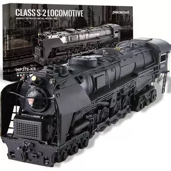 Piececool 3D Puzzle Металлический паровоз, металлический нано-пазл, 3D-пазл, сборка не требуется, клей не требуется, 3 звезды, уровень сложности средний