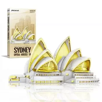 Piececool 3D Puzzle Sydney Opera House Metallic Nano Puzzle Metal 3D Puzzle Metal Model Assembly Kit Не требуется клей Уровень сложности 4 звезды Для