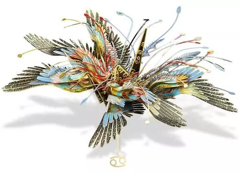 Piececool 3D Puzzle Thousand Cranes Cancer Metallic Nano Puzzle 3D Metal Puzzle Metal Model Assembly Kit Не требуется клей Уровень сложности 2 звезды