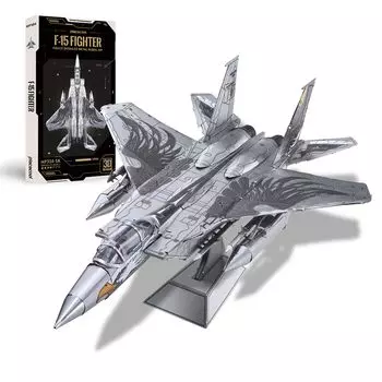 Piececool Metal 3D Puzzle Fighter Air Superiority Fighter Eagle Metallic Nano Puzzle 3D Puzzle Требуется сборка Клей не требуется Уровень сложности 4 звезды