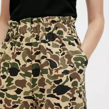 PIECES Модные женские брюки прямого кроя с широким узором