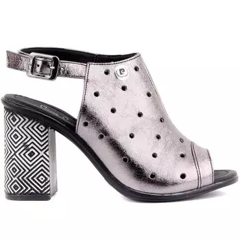 Pierre Cardin - Женские сандалии с пряжками платинового цвета