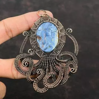 Pietersite Pendant Copper Wire Wrapped Pendant Pietersite Gemstone Jewelry Handmade Pendant Octopus Pendant Gift For Her Copper Wire Jewelry