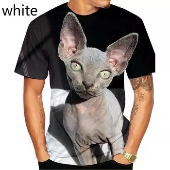 Pig Dog Wolf Men s T-shirt Animal 3D Digital Printed Round Neck Short Sleeved T Shirts S