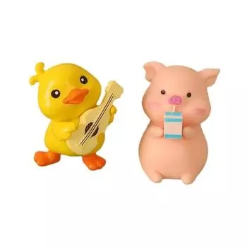 Pig Duck Plastic Diy Home Decoration Figurines Dollhouse Moss Terrarium Landscape Accessories Fairy Garden Miniatures Room Decor