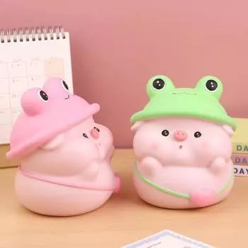 Копилка для свиней Монеты Сберегательная коробка Мультфильм Деньги Банк Ребенок розовый