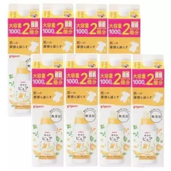 Pigeon Baby Softener Baby Softer Hidamari Flower Scent Refill 1 л 0 Натуральный растительный источник x 8 штук [от месяцев] Без добавок