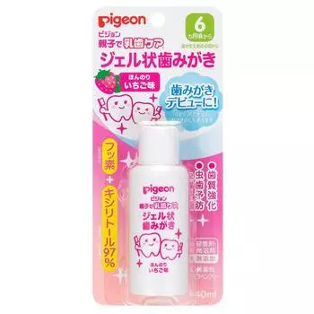 Pigeon Baby уход за зубами для родителей и детей Гелевая зубная паста со вкусом клубники 40 мл