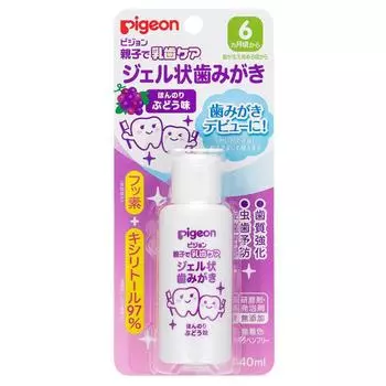 Pigeon Baby уход за зубами для родителей и детей Гелевая зубная паста со вкусом винограда 40 мл