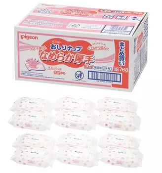 Pigeon Butt Nap Smooth and thick finish with baby oil 768 sheets sheets x 12 (64 packs)