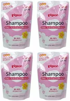 Pigeon Conditioning Foam Shampoo Нежный цветочный аромат, сменный блок 300 мл [Оптовая закупка] [x4 шт.]