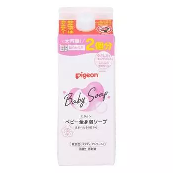 Pigeon Full Body Foaming Soap, Baby Flower Scent, Refill, 2 times, 800ml