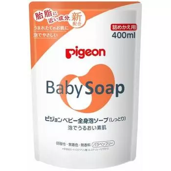 Pigeon Full Body Foaming Soap Moist (0 months~) Refill 400ml