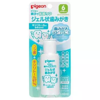 Pigeon гель для чистки молочных зубов с 6 мес., 40 мл