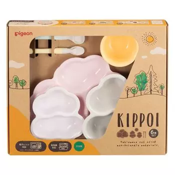 Pigeon KIPPOI Детская посуда Детский розовый Персиковый 1 Набор Набор, & Белый, коричневый