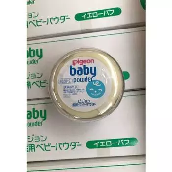 Pigeon Medicated Baby Powder Weakly Acidic Yellow Puff x6 Set