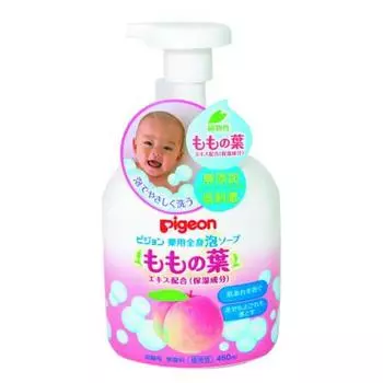 Pigeon Medicated whole body foaming soap Contains peach leaf extract (moisturizing ingredient) 450ml