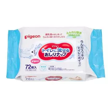 Pigeon Toilet fluffy and 72 sheets x 20 pieces in [Wet wipes] wipes, thick, (1440 sheets) [Sold case]