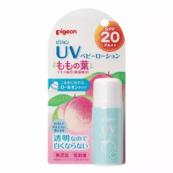 Pigeon UV Baby Roll-on Peach Leaf SPF20 [Солнцезащитный крем для детей без добавок с 0 месяцев]
