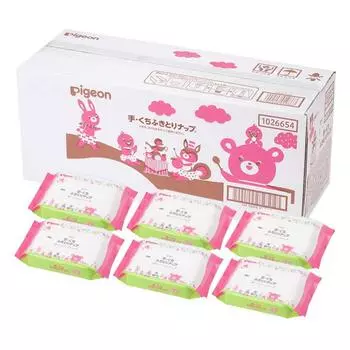 Pigeon Wipe Nap 1120 sheets sheets x Pigeon Friends [Sweet Wipes] Hand/Mouth (70 16P) [Case sold]