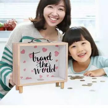 Piggy Bank DIY Decorating Crafts Savings Bank Desktop Decoration Saving Pot Stamp Collection Box