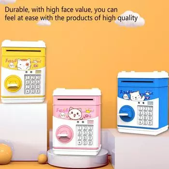 Копилка с голосом, многофункциональная, мультяшная, банка для хранения монет, небьющиеся, детские, пластиковые, умные, копилки, игрушки для школьников