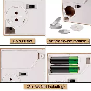 Piggy Banks Automated Panda Cat Steal Coin Bank Hot Sale Cute Money Saving Box Kids Gift серый