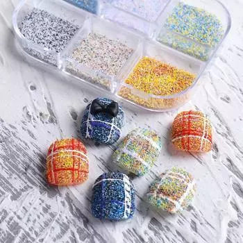 Pigment Dust Nails Dust Pigment Nail Glitter Powder Nail Woolen Sugar Powder DIY Nail Decorations A