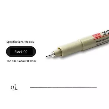 Пигментный лайнер, микронная ручка, ручка Neelde для рисования манги, кисть, художественные маркеры, водостойкие