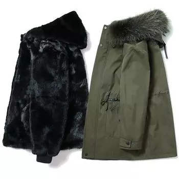 Pike Clothing Мужская зимняя куртка с хлопковой подкладкой для защиты от холода и тепла, толстая ветровка M армия зеленый
